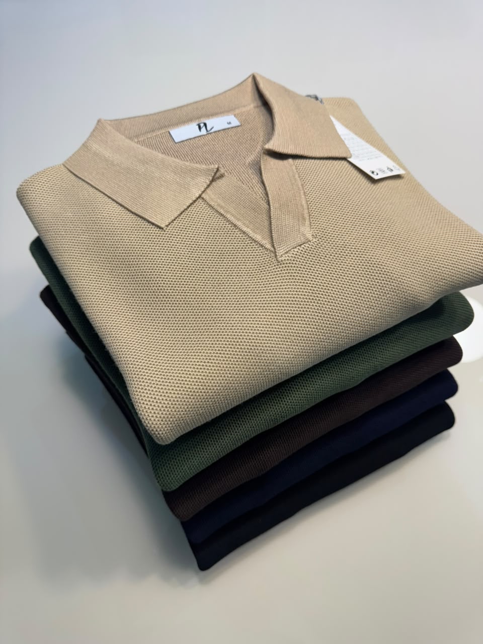 Kit Polos Tricô Manga Longa Diversas Cores